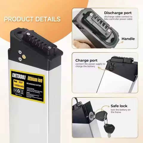 DCH-006 36V Bike Replacement Battery 10.4Ah/12.8Ah/15Ah for ADO A20 A20F MATE City Bike Fiido M1 Fol