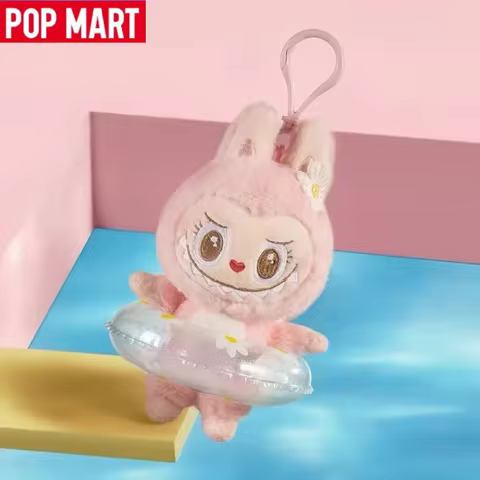POP MART THE MONSTERS Labubu Party Series Swimming Circle Plush Pendant Blind Box Mystery Box Origin