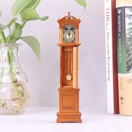 【HCX Store】💖【HOT SALE】🎈🎈 1:12 Dollhouse Miniature Wood Floor Clock Grandfather Clock Doll Furniture 