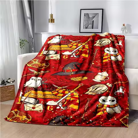 Fashion Blanket,magic School Magic PropsThrow Blankets,Sofa Bed Car Living Room Bedroom Decke,frazad