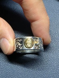 Legend Phoenix Bangled Ring with 22K Gold  Emblem 吉原直 唐草金戒