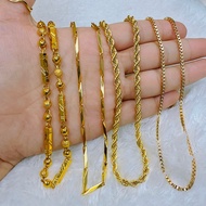 Chain necklace 60cm long (MANY MODELS) 24k gold can be worn by men/women