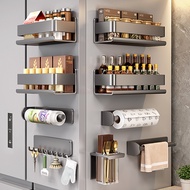 Kitchen Magnetic Refrigerator Multifunctional Side Shelf Combination Storage Seasoning Plastic Wrap 