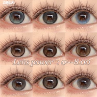 【0~-8.00&power lens】YIMEIXI Color Power Contact Lens Music Series Natural Makeup Wear Hydrogel 6mont
