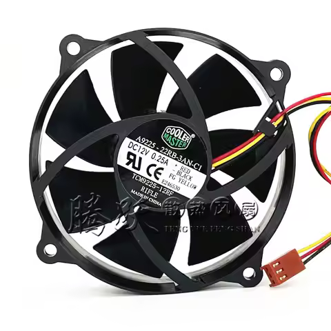 Cooler Master A9225-22RB-3AN-C1 DC 12V 0.25A 90x90mm 3-Wire Cooling Fan