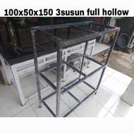 rak aquarium murah 100x50x150 3susun holow 4x4