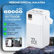 WEKOME Built In Lanyard And LED Light Original Portable Powerbank 60000mah 27W Fast Charging WKWP98