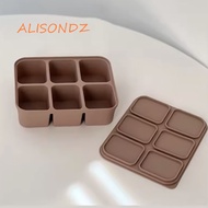 ALISONDZ Ice Cube Maker, 4/6/12 Grid Easy Demolding Ice Cube Mold, Kitchen Accessory Silicone with L