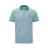 Timberland Mens Logo Oxford Short Sleev Polo Shirt เสื้อโปโล (TS24A2PFM)