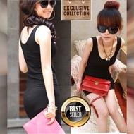 Dress Stretch Slim Fit Tanktop Mini Baju Import Murah (AF D 25)