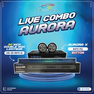 [COMBO G] AURORA JUALAN MUR MUR 4" ROUND LED SPOTLIGHT WITH RGB LIGHT AND 30" DOUBLE ROW SPOTLIGHT A