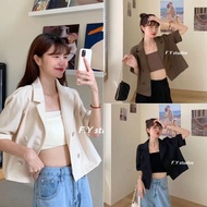 F.y Studios NO.102 2-Piece Shirt Plain Color Korean Style 3 Colors For Women