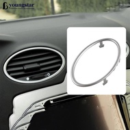YOUNGSTAR 1Pc/4Pcs Car Air Conditioning Trim Outlet Decoration Circle Ring Sticker For Ford Focus 2 