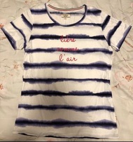 AIGLE  紫色扎染 白色底 T-shirt  (size M)