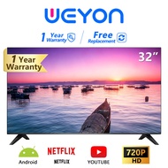 WEYON ทีวี55นิ้ว 50นิ้ว 43นิ้ว 40นิ้ว 32นิ้ว Smart TV สมาร์ททีวี แอนดรอย ทีวีจอแบน Netflix &amp; Youtube