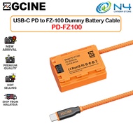 ZGCINE USB-C PD to FZ-100 Dummy Battery Cable Braided Wire For Sony A7 III, A7 IV, A7C, A7C II, A7C 