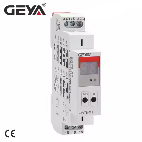 GEYA GRT8-X Digital Display Multifunction Timer Relay with 20 Function AC230V or AC/DC12V-240V 0.1S-