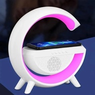 Atmosphere Lamp Wireless Charging Clock Alarm Clock Integrated Machine Bluetooth Speaker BT-3401 Colorful
