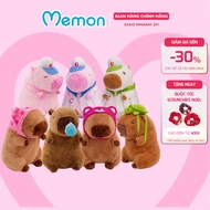 Memon capybara teddy bear capybara stuffed animal pink snot wearing ball wearing turtle bag