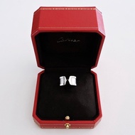 二手 卡地亞 Cartier 18K金 白K金 寬版戒指 男戒 女戒 尾戒  48