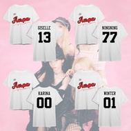 KATUN Cotton t-shirt combad aespa kpop tshirt white idol korea ning giselle winter karina