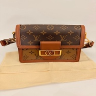LV雙色原花金釦mini Dauphine 肩斜背包