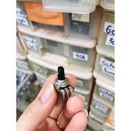 Set of 10 10K small curved iron 3-pin potentiometers