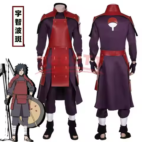 Anime Uchiha Madara Cosplay Costume Shoes Top Pants Outfits Halloween Carnival Suit