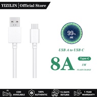 Yizilin Cable Type C for OPPO VOOC 80W 65W 33W 20W Flash Super Fast Charging (USB A to USB C, 8A)