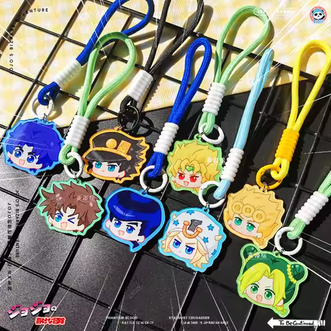 Jotaro Kujo Yoshikage Kira Jolyne Cujoh Anime Cosplay Halloween Wrist Strap Mobile Phone Lanyard Pen