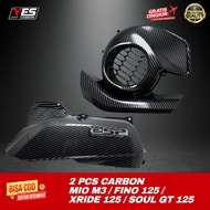 PACKAGE 2 PCS CARBON MIO M3 FINO SOUL GT 125 • Mio M3 Carbon Fan Cover + Mio M3 Carbon Filter Cover 