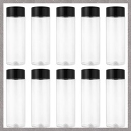 [M G L O] 10Pcs 400Ml/13.5Oz Plastic Juice Bottle Transparent Coarse Cereals Storage Container Bever
