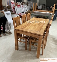Bộ bàn ăn gỗ gõ đỏ 6 ghế G02 miễn phí giao hàng