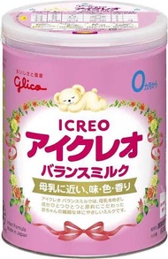 Glico Icreo Balanced milk นมผงกูลิโกะ ไอกรีโอ บาลานซ์ นมผงสำหรับทารกแรกเกิด 0-9เดือน 800 g