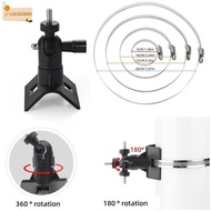 CAUSIXBDO Camera Pole Mount Bracket, Plastic Metal Clamp Security Camera Holder, Adjustable Universa