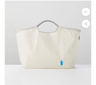 Blue bottle ball and chain tote bag