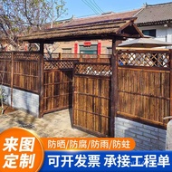 Fence Fence Courtyard Garden Preservative Fence Fence Bamboo Outdoor Japanese Style Carbonized Bambo