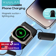 【Malaysia Stock】KUULAA Portable Charger for Apple Watch 1500mAh iWatch Charger Power Bank Compact Ma