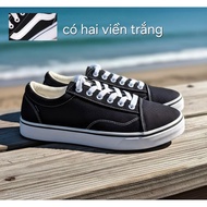 (BEAUTIFUL CHEAP SHOES) Men's and women's sneakers, short-neck bata sneakers with black and white st