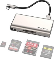Freewell Pro Card Reader Plus - Supports SD, CF-Express Type A/B, XQD up to 4TB, Passive Heat Dissip