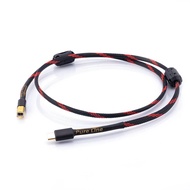 PURELINE HiFi Sliver Plated USB C To B Cable USB Type C To B Audio Data Cable 5N DAC Mobile Phone Th