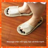 {All sizes } Natural Pebble Foot Acupressure Massage Slippers - Health Path & Relaxation Orthopedic 