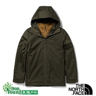 [THE NORTH FACE] Men's Waterproof Breathable Three-In-One Jacket Green Brown 5AXUT89