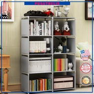 Xtahdge 5 Tier Bookshelf 8 Cube Storage Organizer Tall Assembled Freestanding Vertical Rack for Bedr