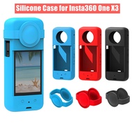 Silicone Case Soft Cover Shell For Insta360 One X3 Dustproof  Cover Protective Sleeve Panoramic Camera Cap Essories