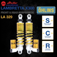 โช้คหน้าหลัง OHLINS LA329 & LA330 LAMBRETTA X300 FRONT & REAR SUSPENSION LAMBRETTA X 300