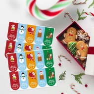 100 Pcs/Pack Colorful Merry Christmas Stickers Cute Xmas Package Sealing Labels Snowman Santa Claus Pattern Gift Decor Sticker