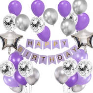 (SG Seller) Purple Birthday Decorations, Purple Birthday Balloon, Purple Happy Birthday, 16th,18th,2