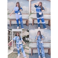 Indigo Tie-Dye Stretch Dress cotton