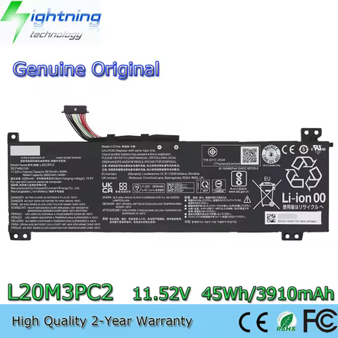 Genuine Original L20C3PC2 L20M3PC2 L20D3PC2 Battery for Lenovo IdeaPad Gaming 3i 3-15ACH6